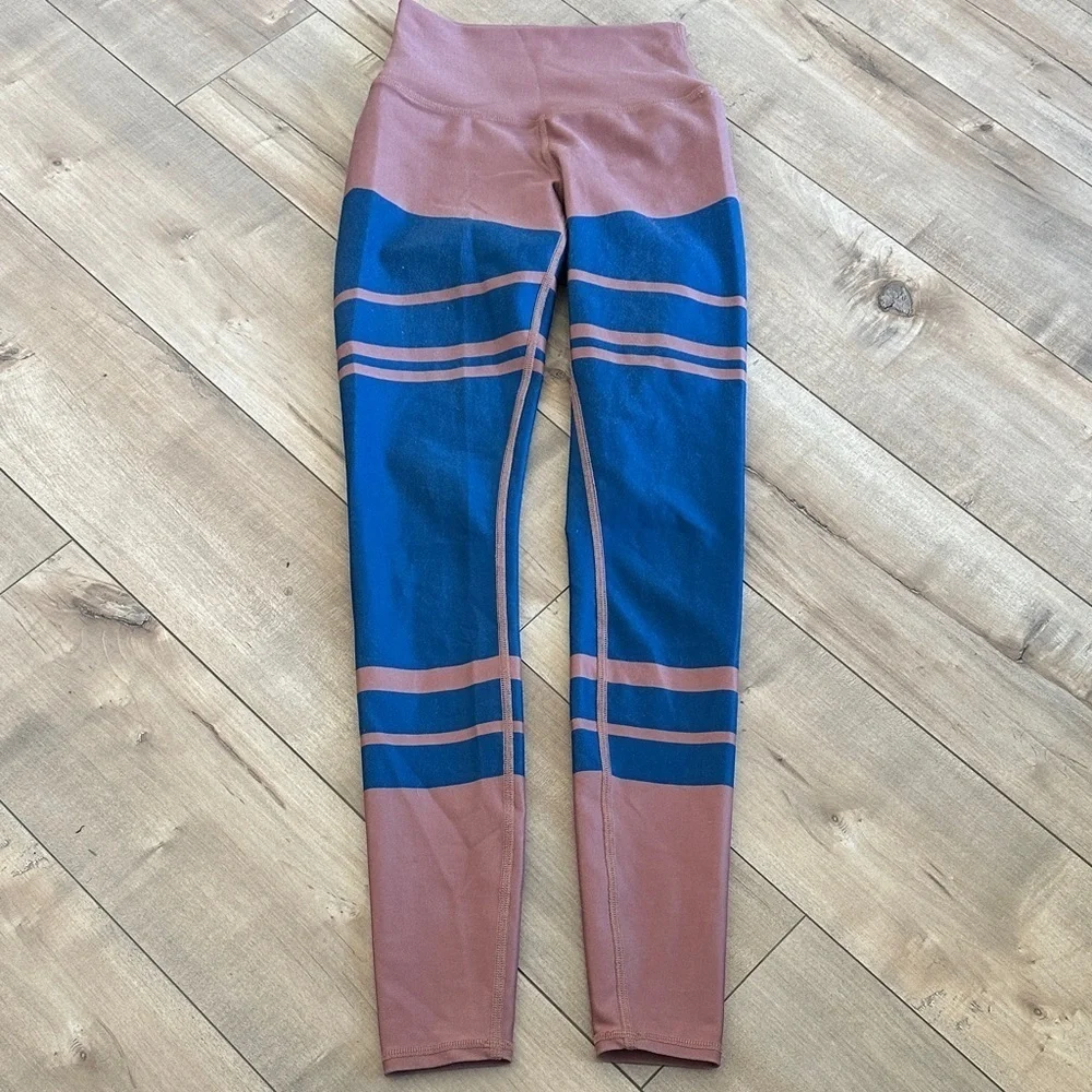 Alo Yoga Women's High Waist Tech Lift Airbrush Legging Rosewater Marathon Sz XS